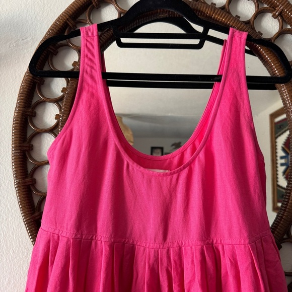 NWT Solid and striped empire linen Maxi Dress size S - Picture 3 of 14